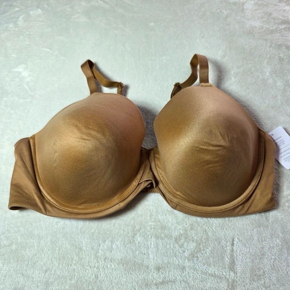 Womens 42D Auden The Superstar Lightly Lined Full Coverage T-Shirt Bra Brown